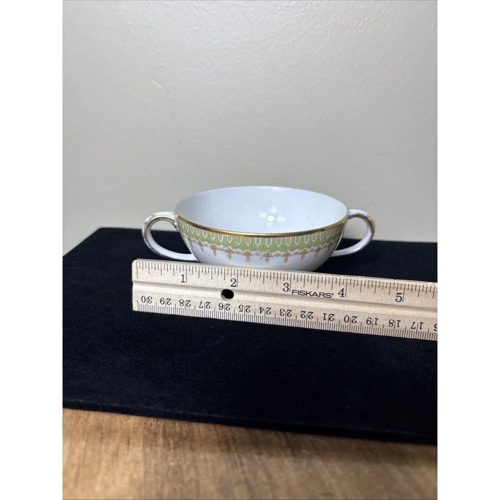 Antique WG & Co Limoges France William Guerin Double Handle Cream Soup Broth Cup